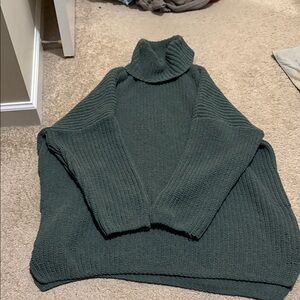 Abercrombie Knit Green Turtleneck Sweater